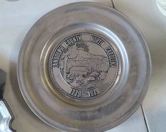 Randolph county pewter bicentennial plate