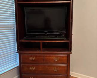 Armoire with doors open