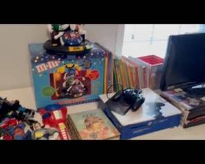 M & M toy phone with the box