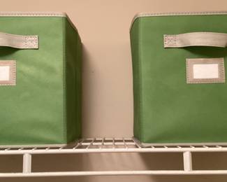 Cloth cardboard green boxes