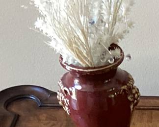 Red ceramic jar set of 2)