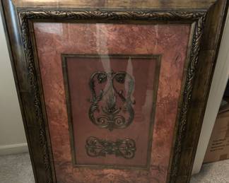 Wall Art Red mat black frame