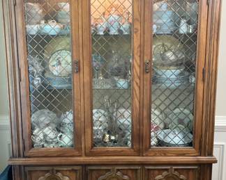China Hutch Glass Cabinet 2 Drawers