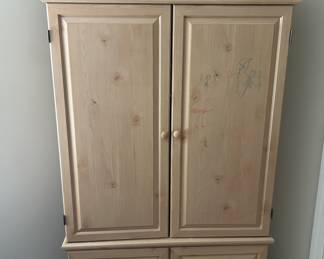 Blonde wood Armoire