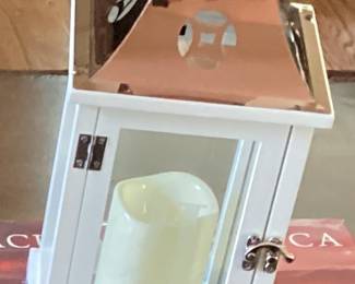 White Candle Holder and Candle