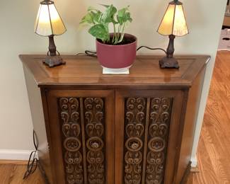 Vintage MC Console table with 2 drawars