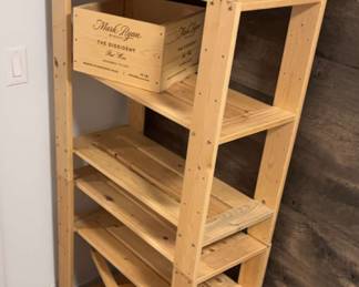 Wood rack and baskets