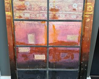 Abstract art window frame