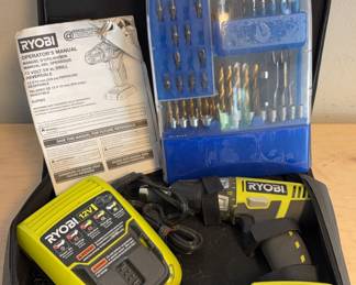 Ryobi drill and drill set