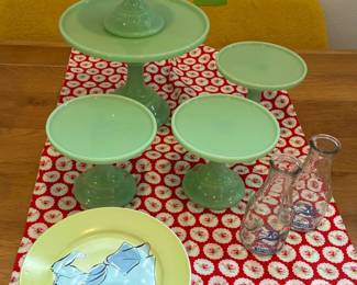 Moss Green Pastry Plates