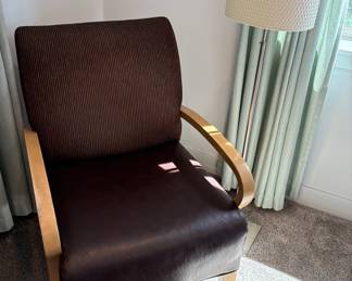 Bentwood chair with floor lamp