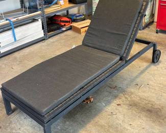 Patio lounger with Sunbrella pad