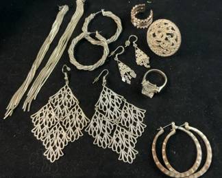Silver earrings