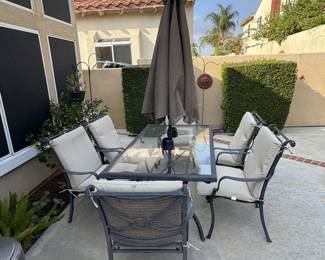Outdoor tables and chairs