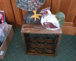 Rooster and Hen( wooden) decorative items