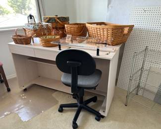 Folding desk - sewing table with spot for the machine (no machine) - rolls and flips open or closed - space depending