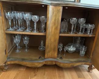 Cabinet with shelves - Waterford Glasses for those incredible dinner parties!