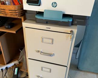 2 Drawer file cabinet and newer (with manual) HP printer