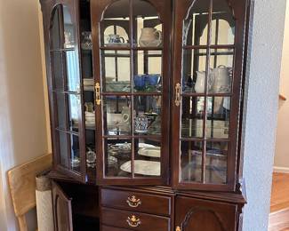 Large display case - great for decor, books or other treasures. Quality piece! Mirrored back.