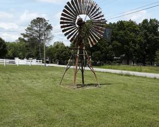 Metal Windmill "Nice Yard ART"
