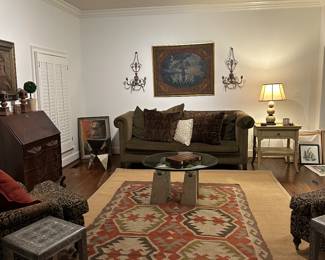 Antique Mexican art & rug