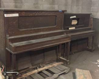 Pianos both play. One is a player piano.