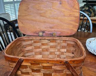 Jerywil Woven Wood Picnic basket