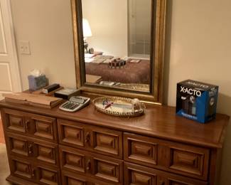 Dresser and mirror