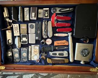 Pocket Knives, Zippo Lighters, Flasks, Cigar Cutters