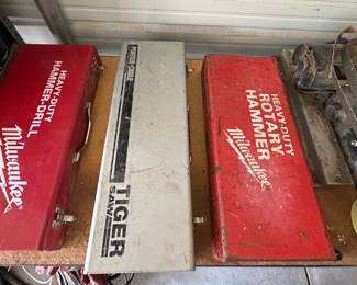 Milwaukee HD Hammer Drill, Milwaukee Rotary Hammer, Porter Cable Tiger Saw, Delta Belt Sander