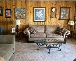 Sofas, Love Seats, Iron & Glass Tables