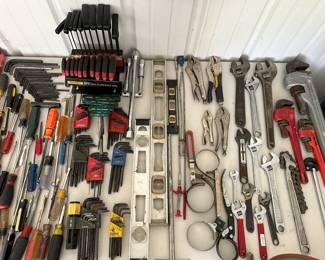 Pipe Wrenches, Crescent Wrenches, Vise Grips, Levels, Allen Keys