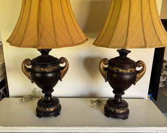 Urn style lamp pair