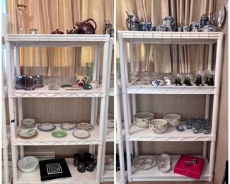 Miscellaneous collectibles and glassware.