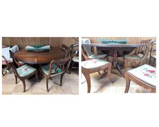 Drop leaf table and 4 chairs