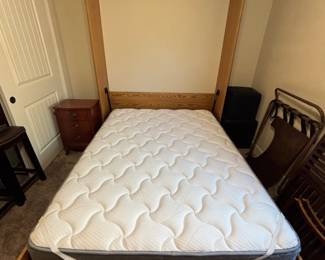 Queen Murphy bed. Real wood.
