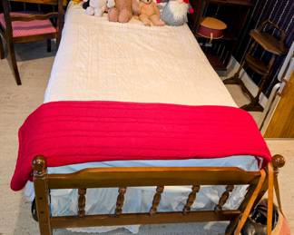 MCM Wooden Single Head & Footboard Bed