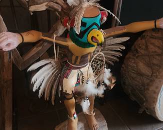 Dancing Eagle Kachina Doll with Dream Catcher $150.00