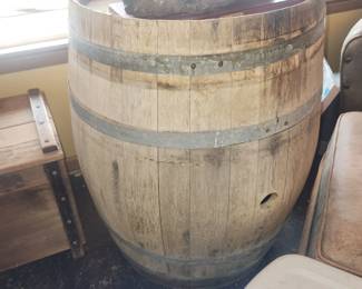 Genuine Full Size Wine Barrel $50