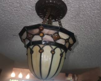 Stained Glass hanging lamp $30