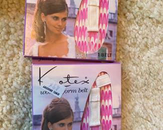 Who remembers THIS NIGHTMARE?? Kotex Belts NRFB. UGH.