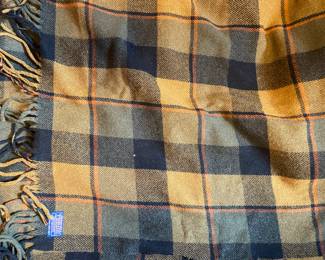 Vintage Wool Fringe Pendelton Stadium Blanket