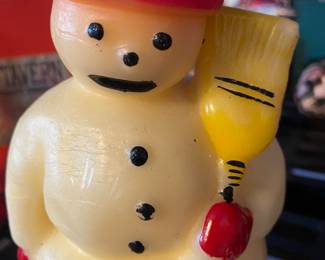Vintage Tavern TALL Snowman Candle
