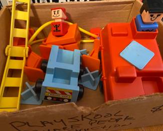 Vintage Playskool Square People Construction