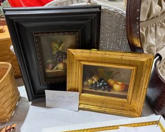 2 FRAMED FRUIT PICTURES