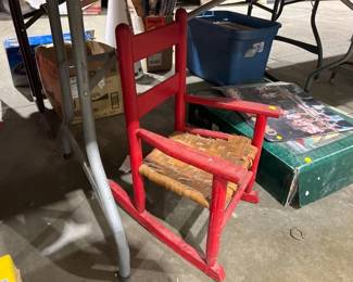 LITTLE WOODEN ROCKING CHAIR