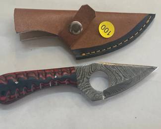 DAMASCUS KNIFE WITH SHEATH