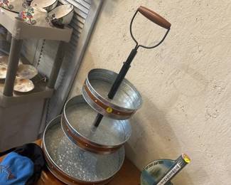 3 TIER GALVANIZED SHELF