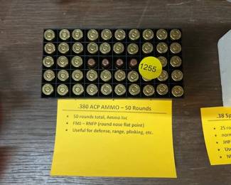 50 ROUNDS OF .380 ACP AMMO