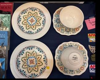 PIER 1 IMPORTS PLATES AND BOWLS SET